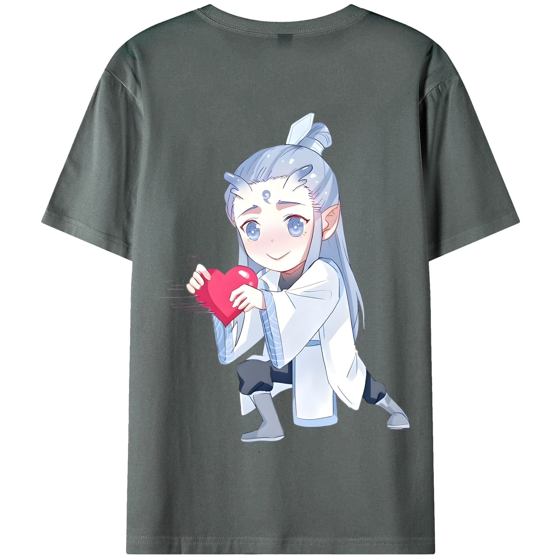 （画像用） Ne Zha 2 ナタ 魔童の大暴れ 綿100％半袖Tシャツ（背面プリント）